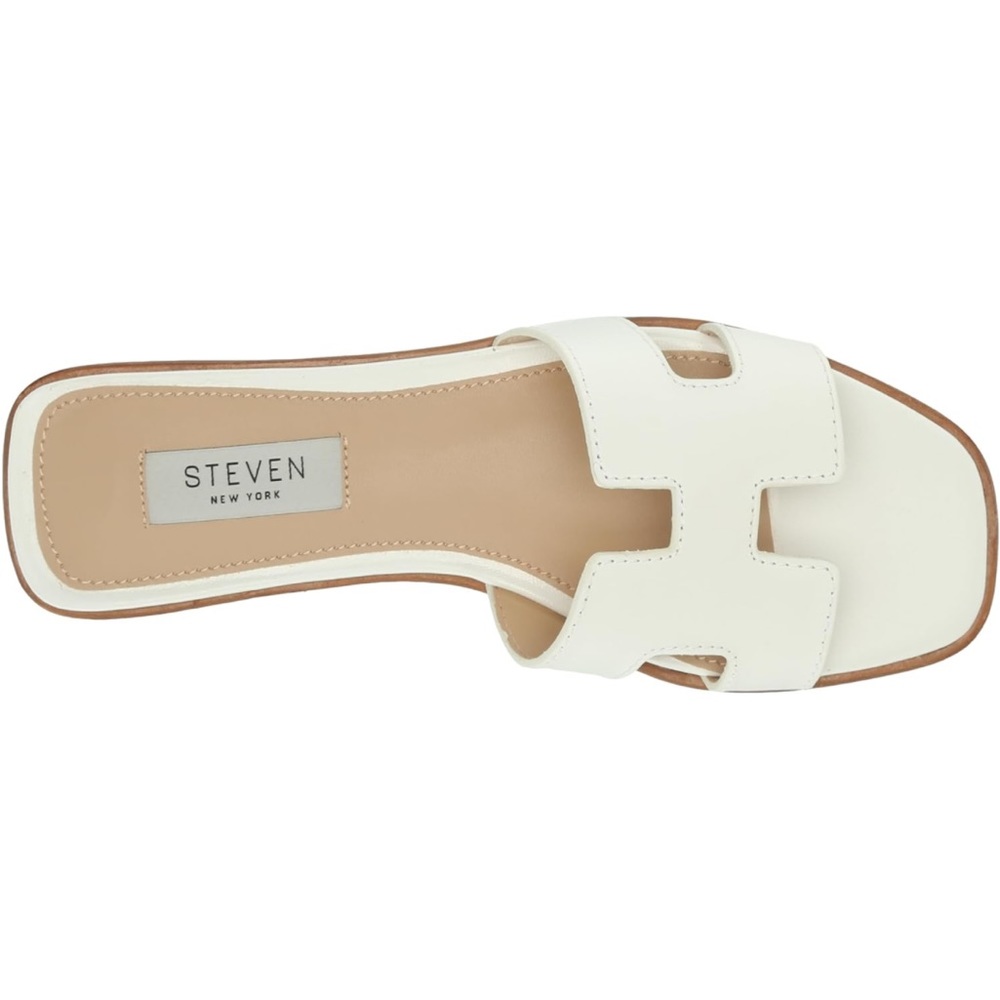 Steve Madden Women's Hadyn Sandal, White Leather